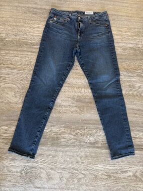 AG Ag-ed Denim Blue legging ankle super skinny Jeans sz 31